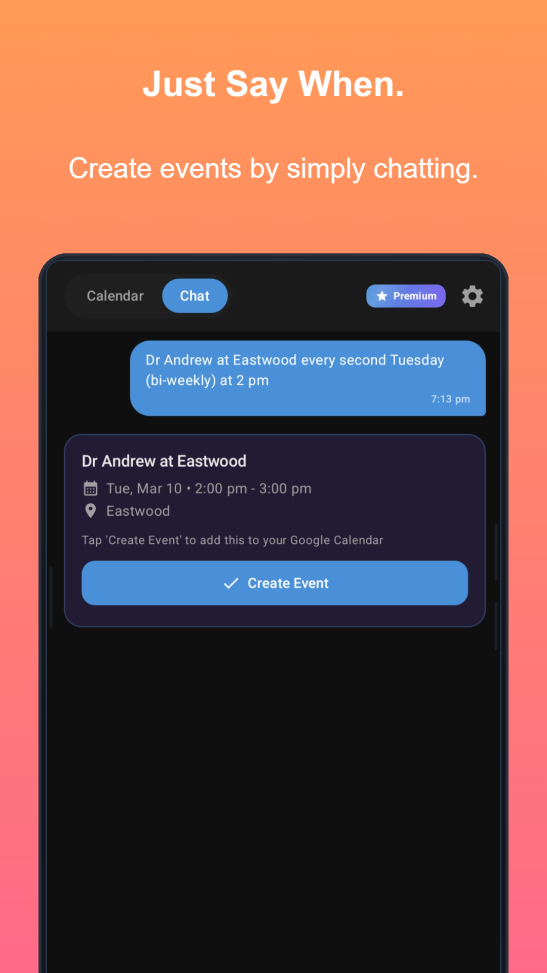 Cosmos Calendar screenshot