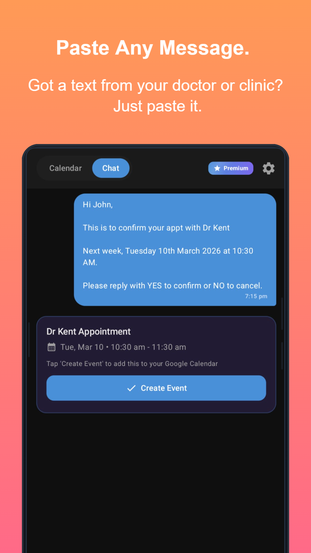 Cosmos Calendar screenshot